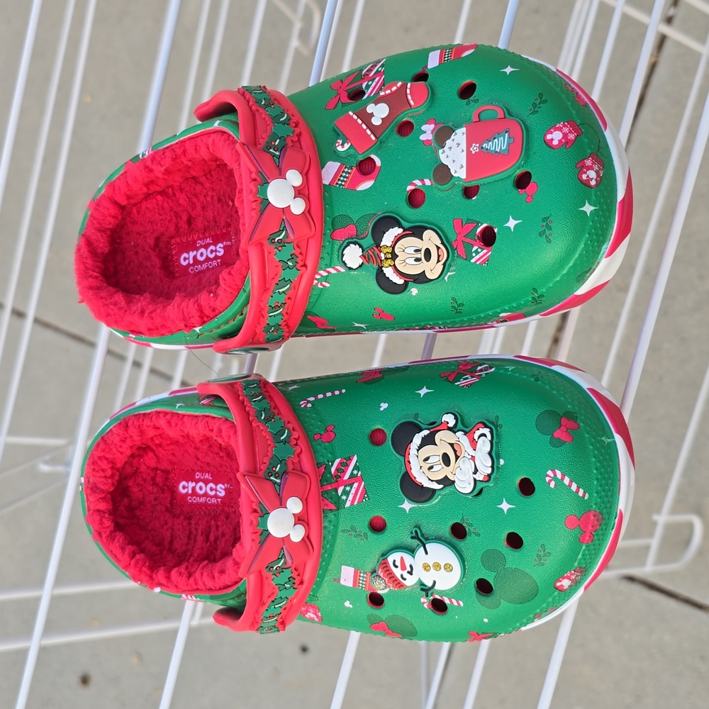 NWOT Kids Disney Christmas Crocs